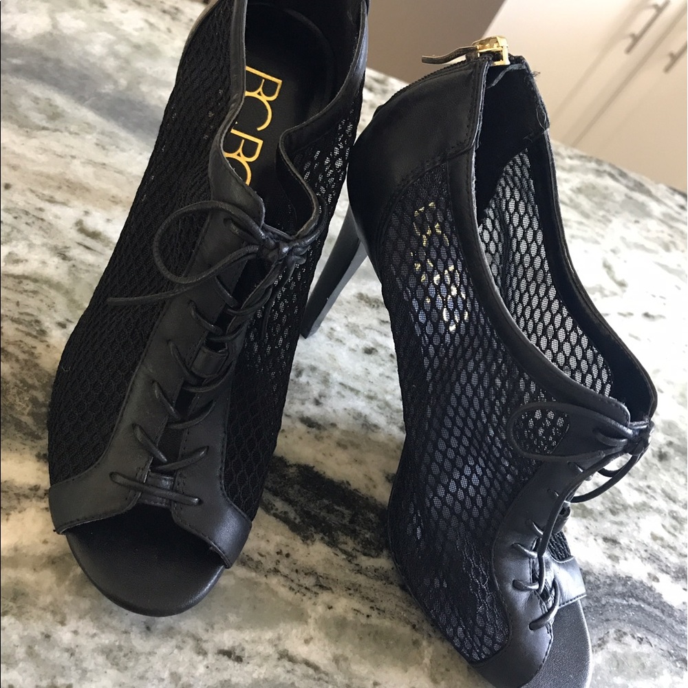 BCBG Black High Heel Booties